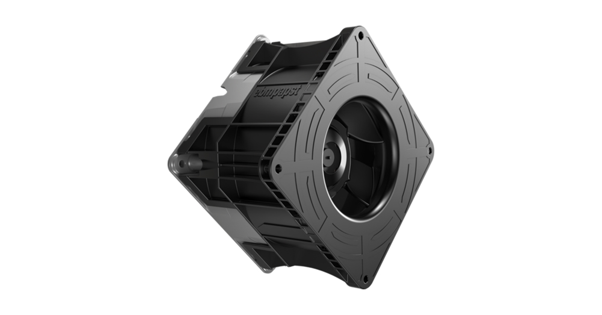 RS New DiaForce 120mm Diagonal Compact Fan From Ebm Papst Panel