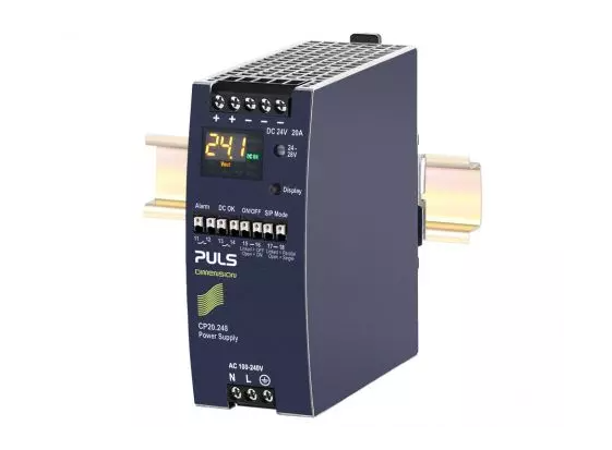 DIN-rail Power Supply from PULS Power Features Integrated LED Display