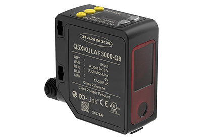 Banner Engineering: Q5X Laser Sensor Now Available with Analog Output, Increased Detection Distance, and Higher Excess Gain