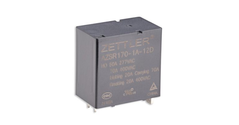 ZETTLER: AZSR170 High-Performance 70A Power Relay for Solar and EV Charging Applications With Optional Monitoring Contact