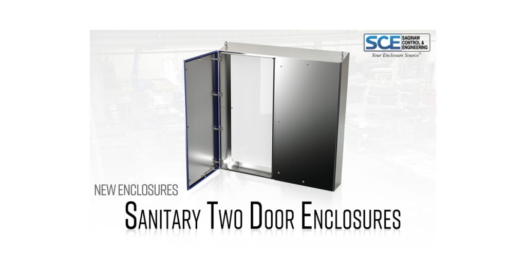 Saginaw Control: S.S. Sanitary Sloping Top Two Door Free-Standing Enclosures